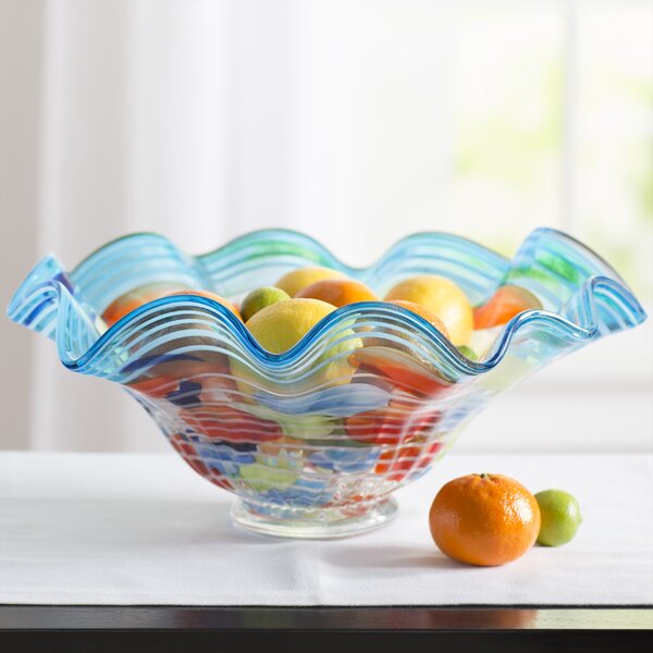 Bloomsbury Market Modern Glass Decorative Bowl Reviews Wayfair   Modern Glass Decorative Bowl 